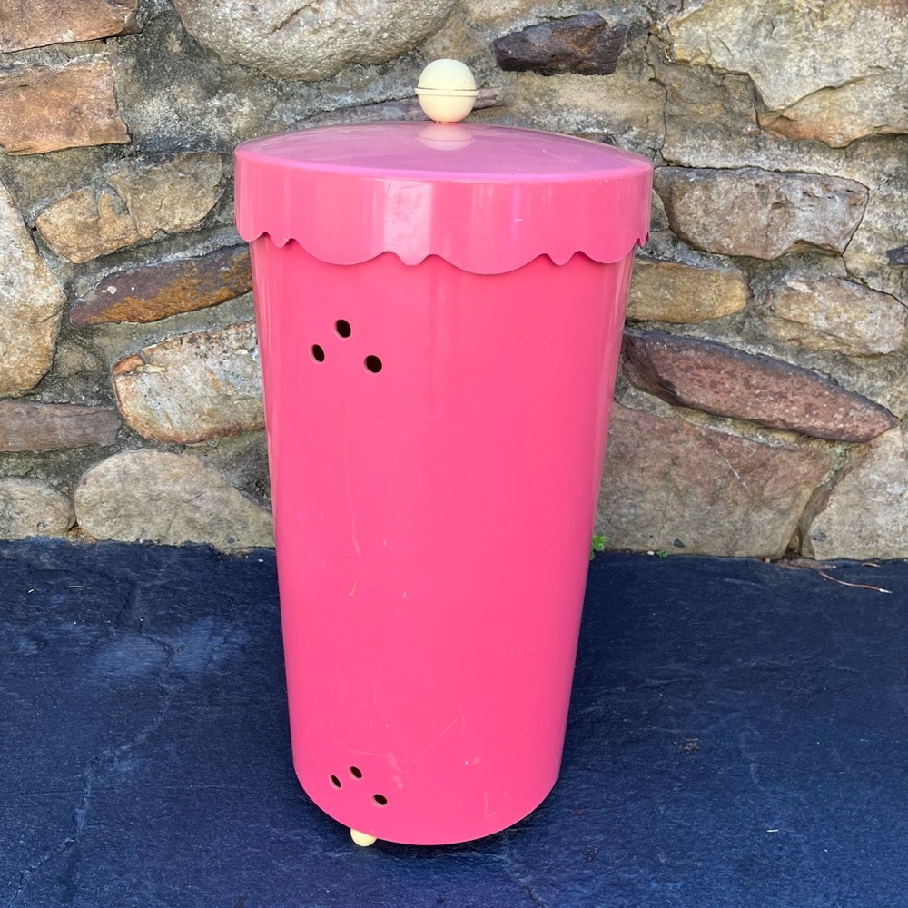 Vintage Blue Plastic MCM 1960’s Wolfe NY Laundry